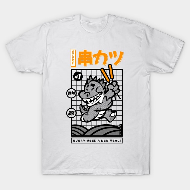 Kaiju Kushikatsu T-Shirt by FishFinger